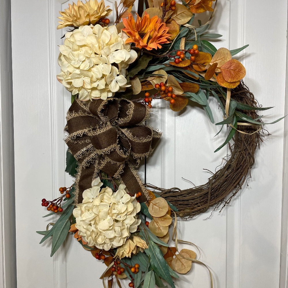 Fall grapevine wreath